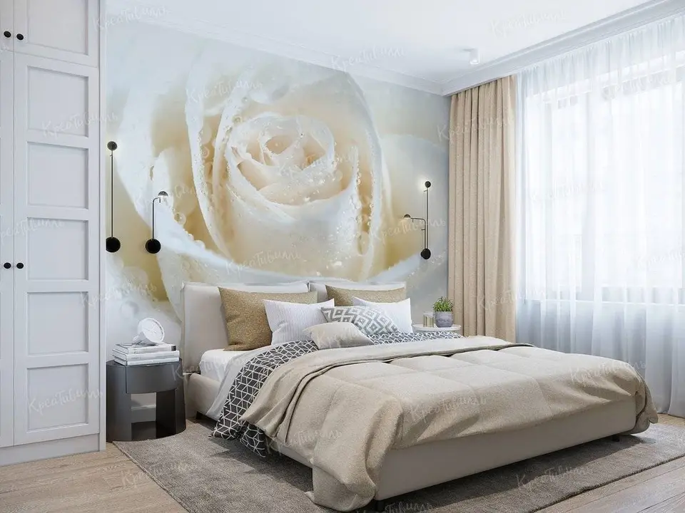 Фотообои роза для спальни