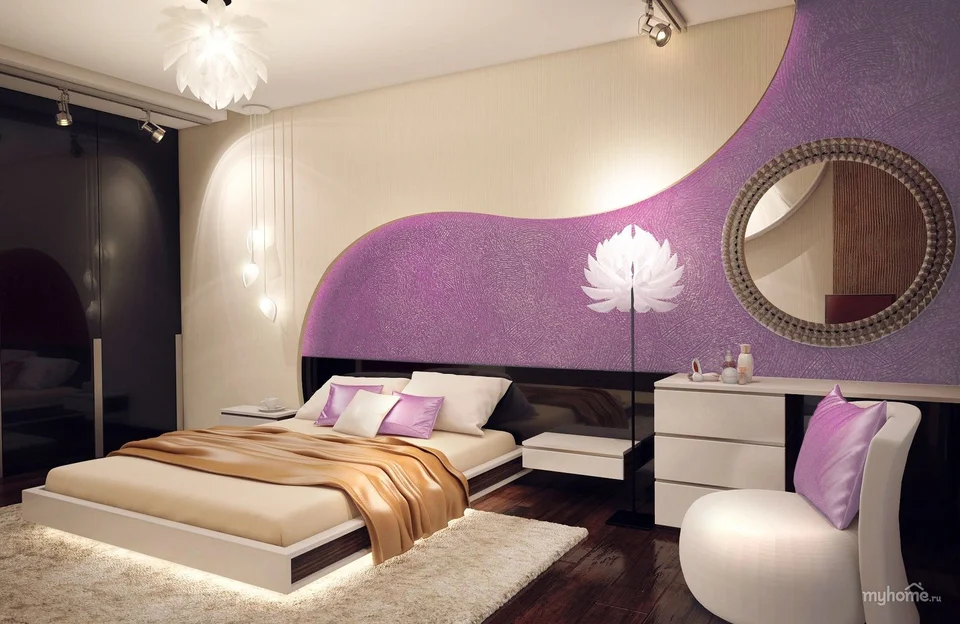 Спальня фиолетовая