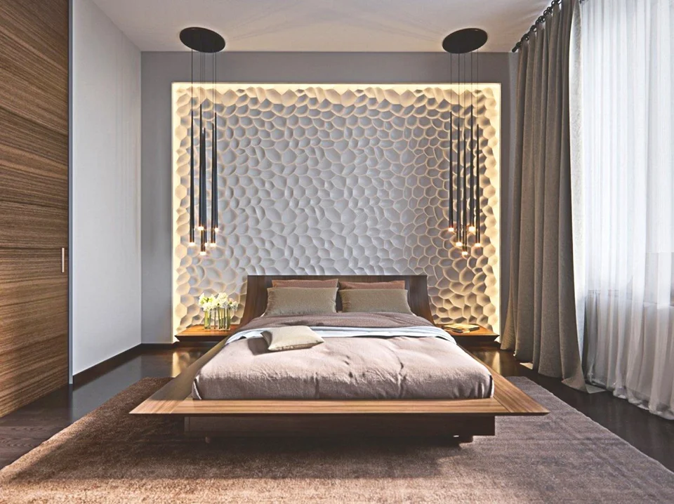 Стеновые панели для спальни в современном стиле