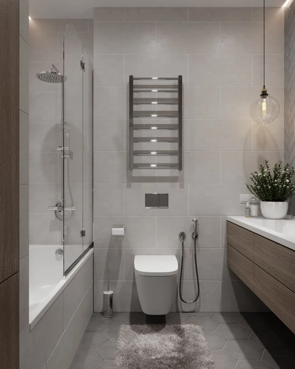 Дизайн ванной комнаты с ванной