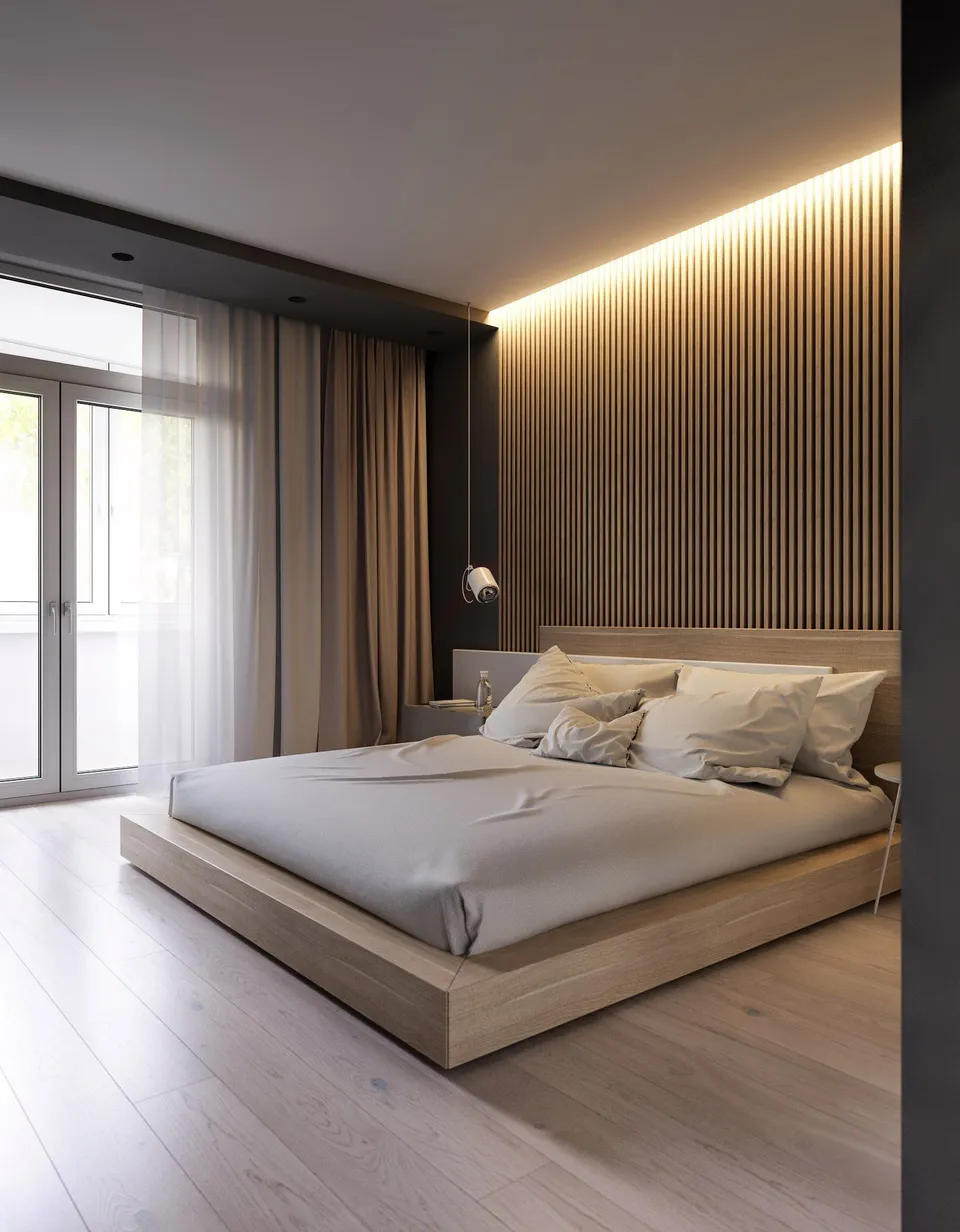 Дизайн спальни в современном стиле минимализм