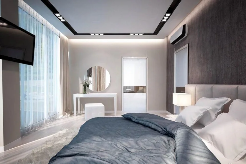 Спальня в стиле минимализм в светлых