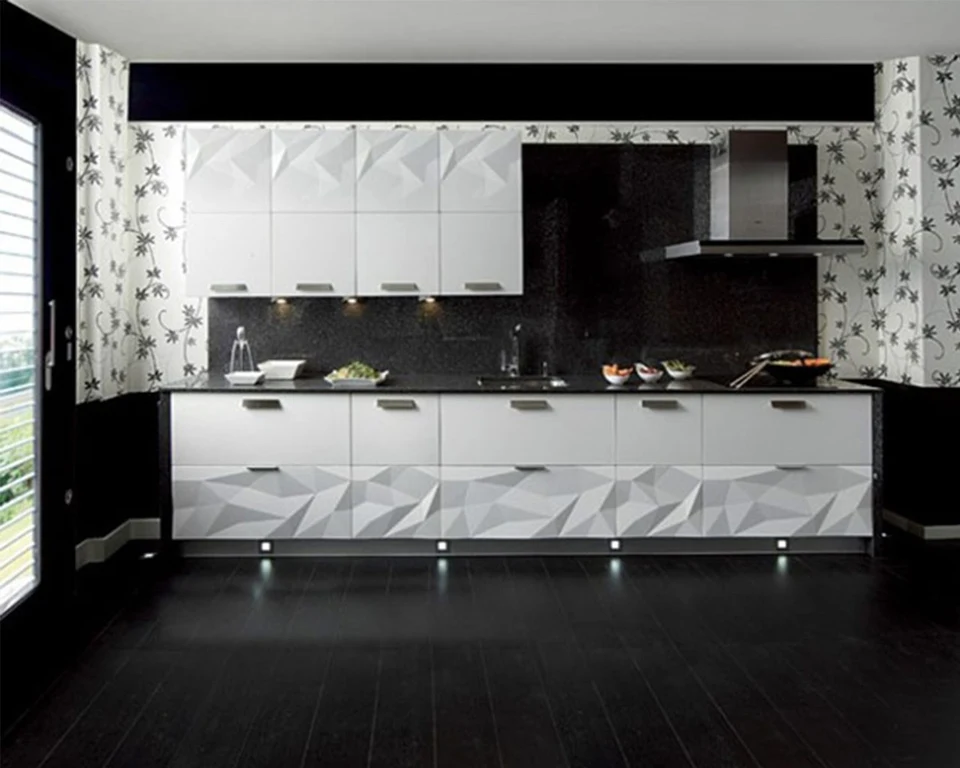 Кухни черно белые дизайн