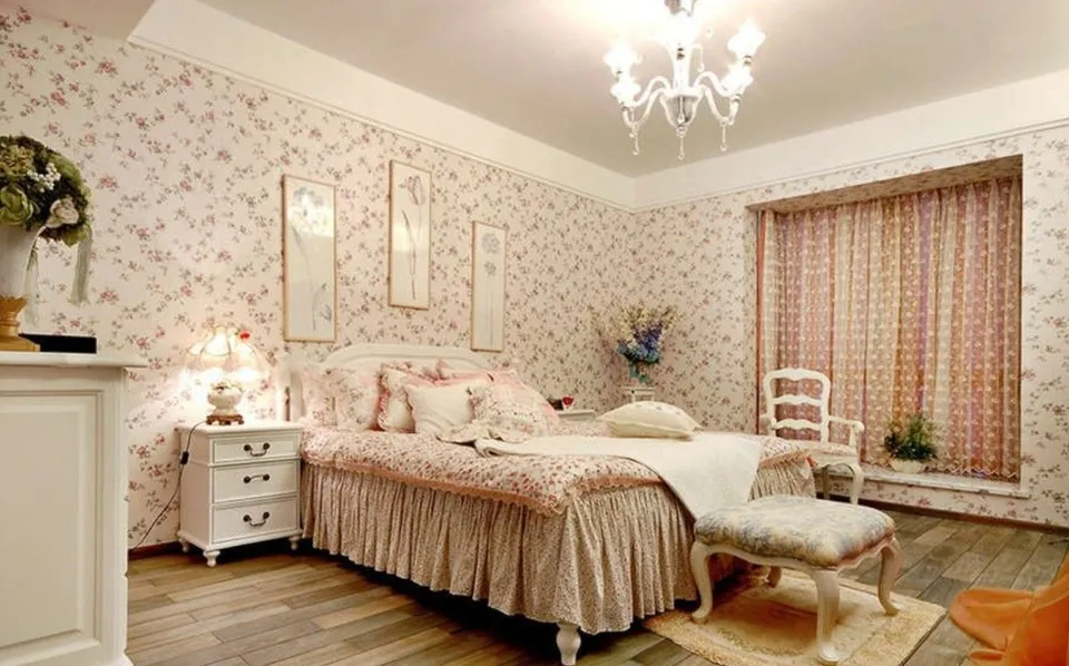 Персиковая спальня в стиле прованс