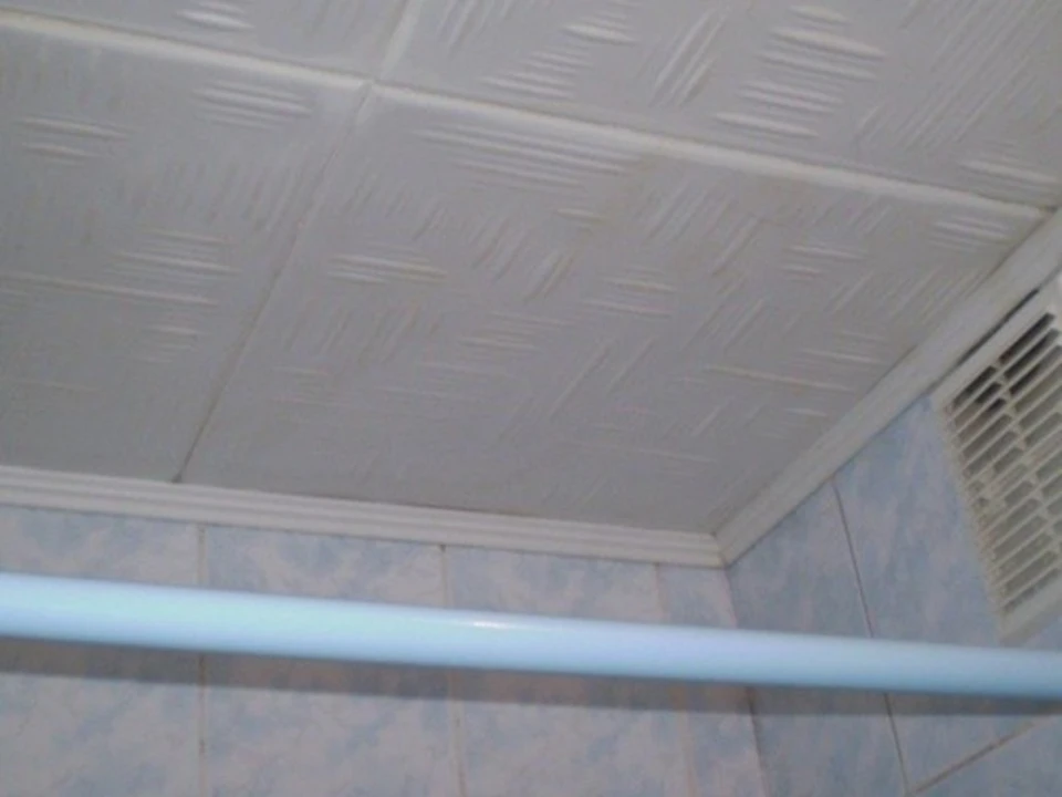 Потолочная плитка в ванной