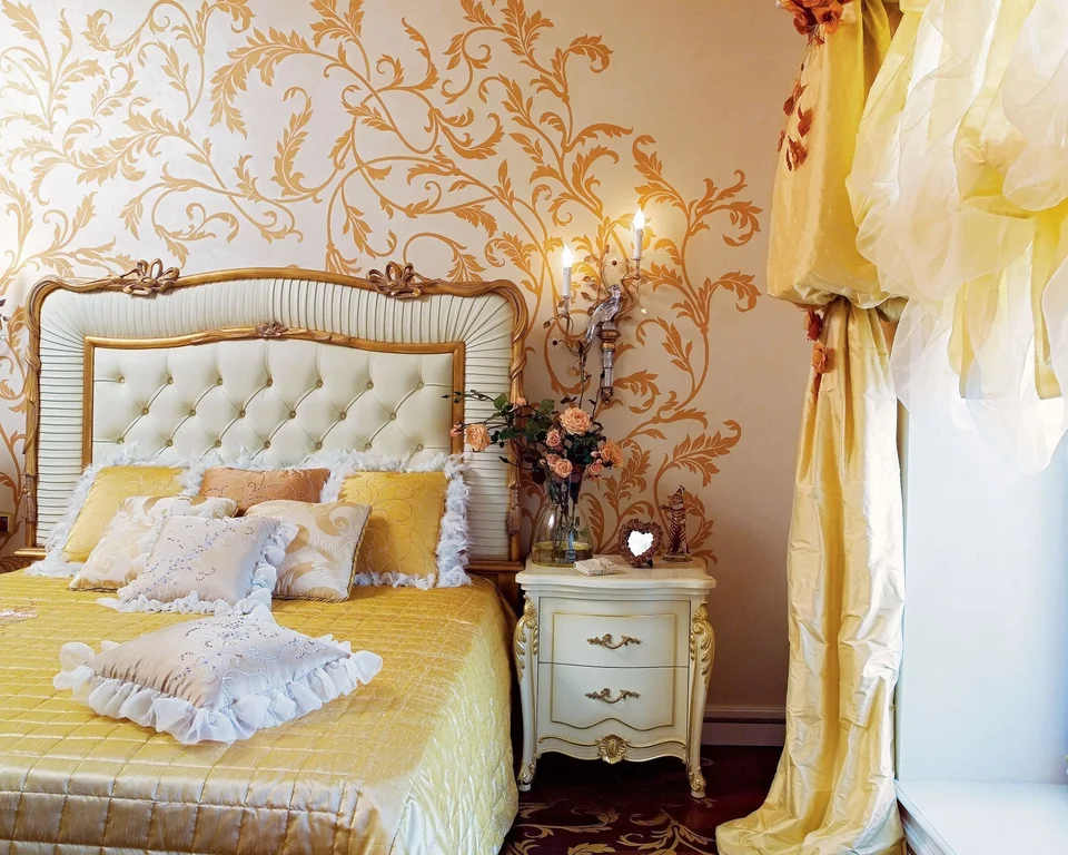 Дизайн спальни в стиле барокко