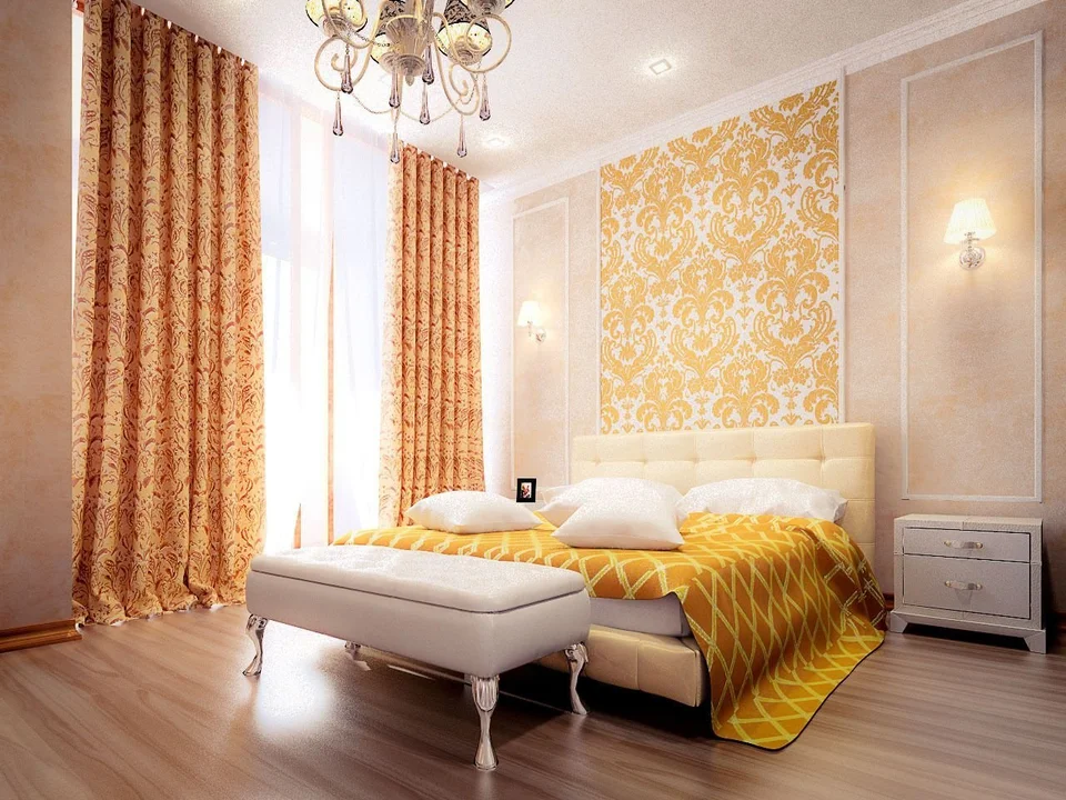 Спальня в золотом цвете