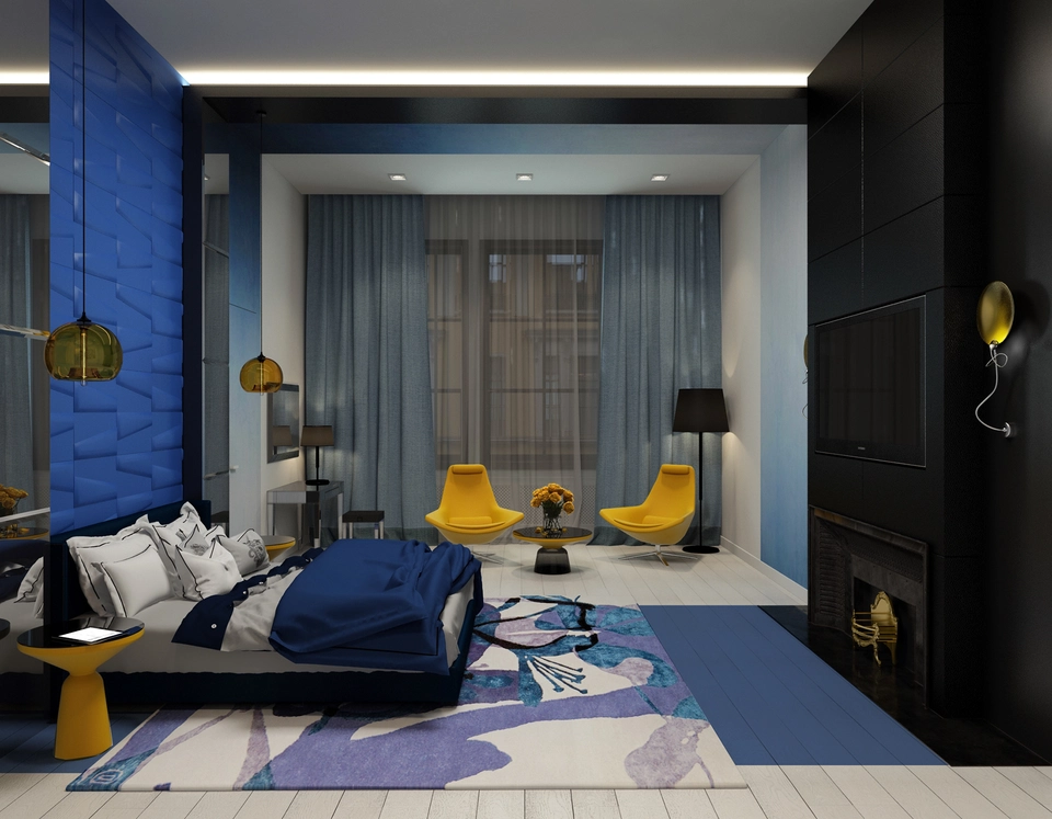 Комната в синем стиле