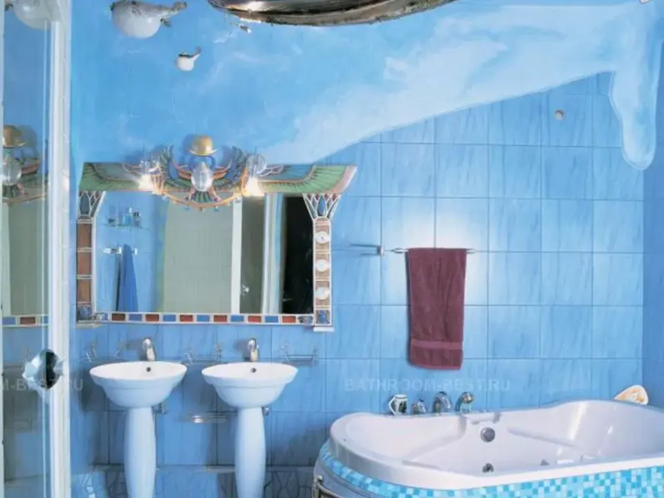Ванная комната голубого цвета