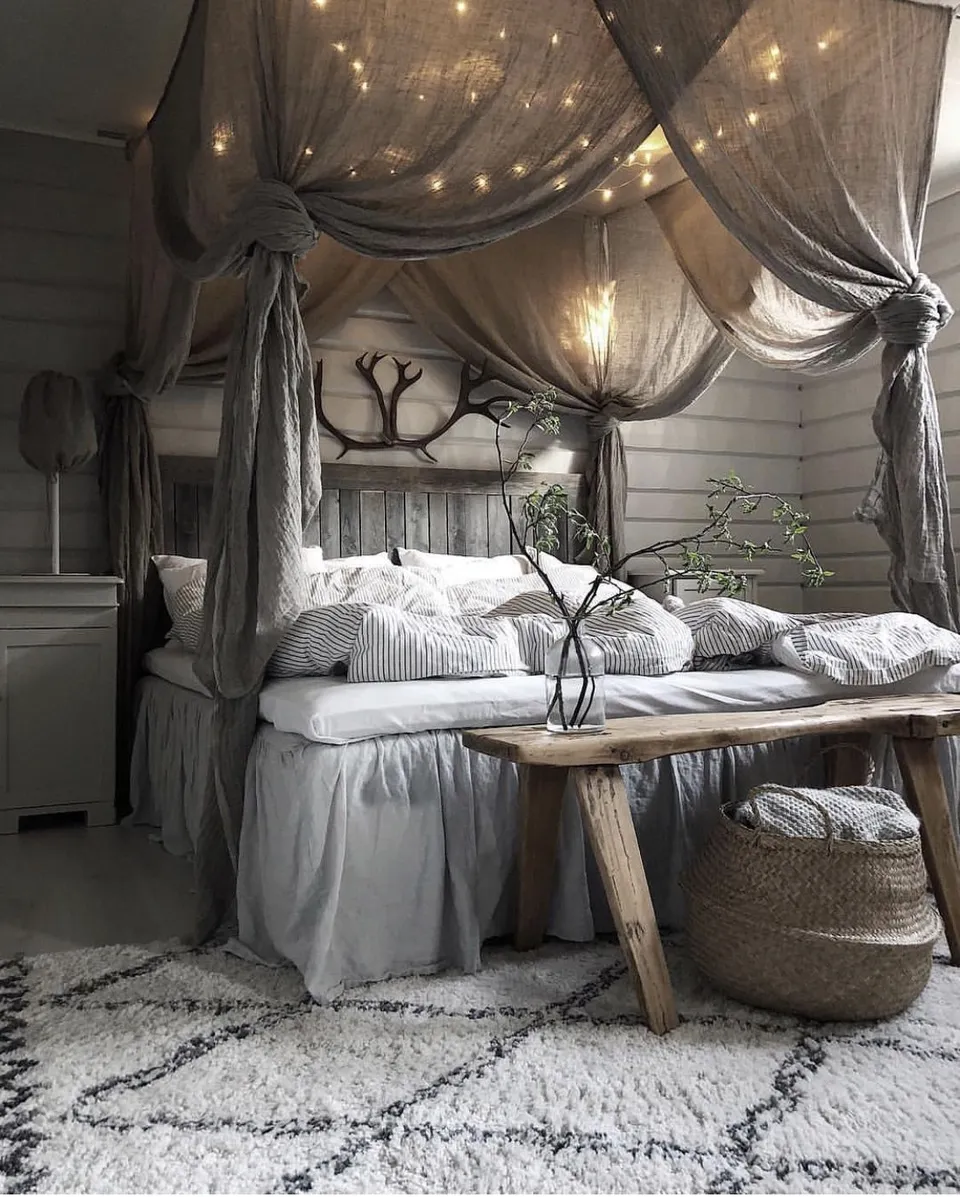 Спальня в стиле скандинавский