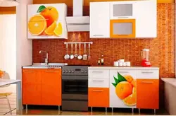 Photo of orange kitchen