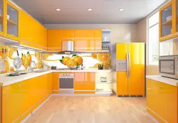 Фото кухни апельсин