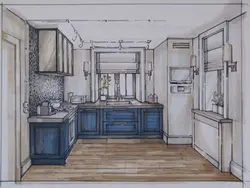 Kitchen photo drawing