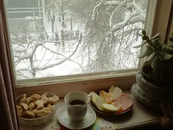 Кухня зима фото