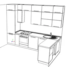 Photo sketches of the kitchen