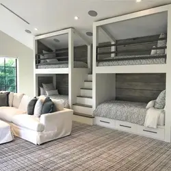 Photo of a two-story bedroom