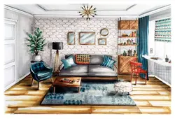 Painted living room photo