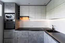 Gray concrete kitchen photo