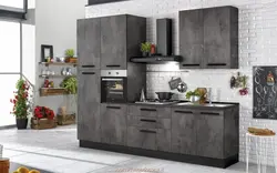 Gray concrete kitchen photo