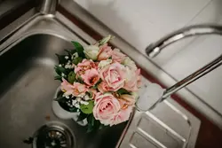 Bouquet in the kitchen photo