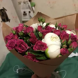 Bouquet in the kitchen photo