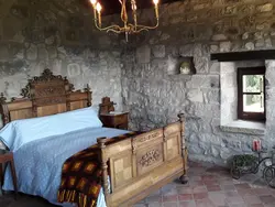 Photo of a bedroom in a castle