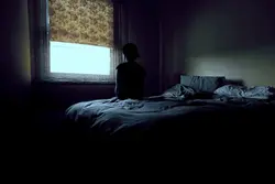 Photo Of A Bedroom In The Dark