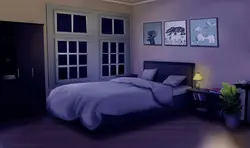 Photo of a bedroom in the dark
