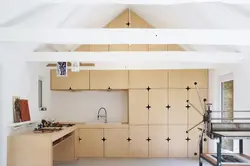 Photo kitchen made of plywood