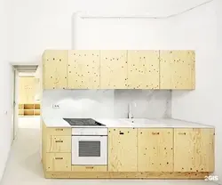 Photo kitchen made of plywood