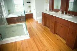 Parquet in the bathroom photo