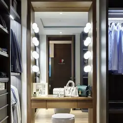 Photo of a dressing room with a mirror