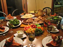 Dinner in the kitchen photo