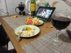 Dinner in the kitchen photo