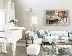 Living room with piano photo