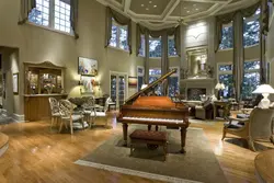 Living room with piano photo