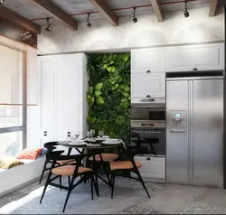 Kitchen with grass photo