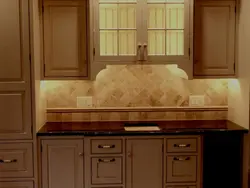 Travertine in the kitchen photo