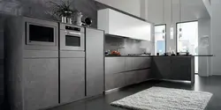 Steel color kitchen photo