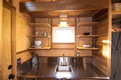 Kitchen in a trailer photo