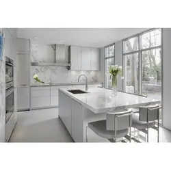 Photo White Marble Kitchen