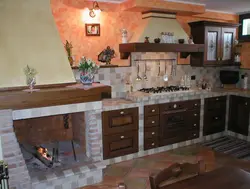Kitchen Made Of Blocks Photo