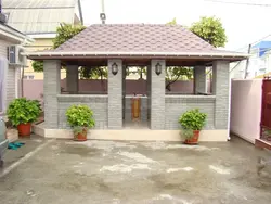 Kitchen made of blocks photo