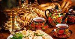 Russian cuisine table photo