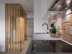 Kitchen Zoning With Slats Photo