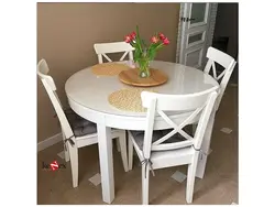 Round chairs for the kitchen photo