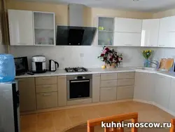 Kitchen with beveled corner photo