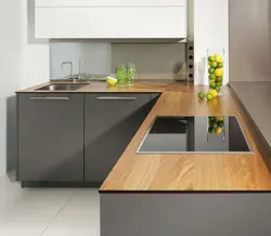 Kitchen with thin countertop photo