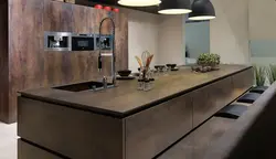 Kitchen with thin countertop photo