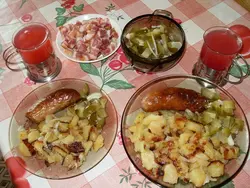 Photo Of Dinner At Home In The Kitchen